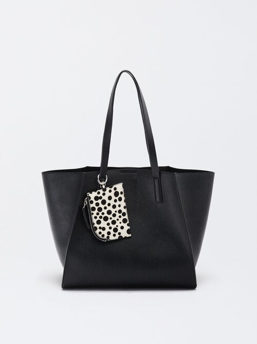 Tote Bag With Leather Pendant