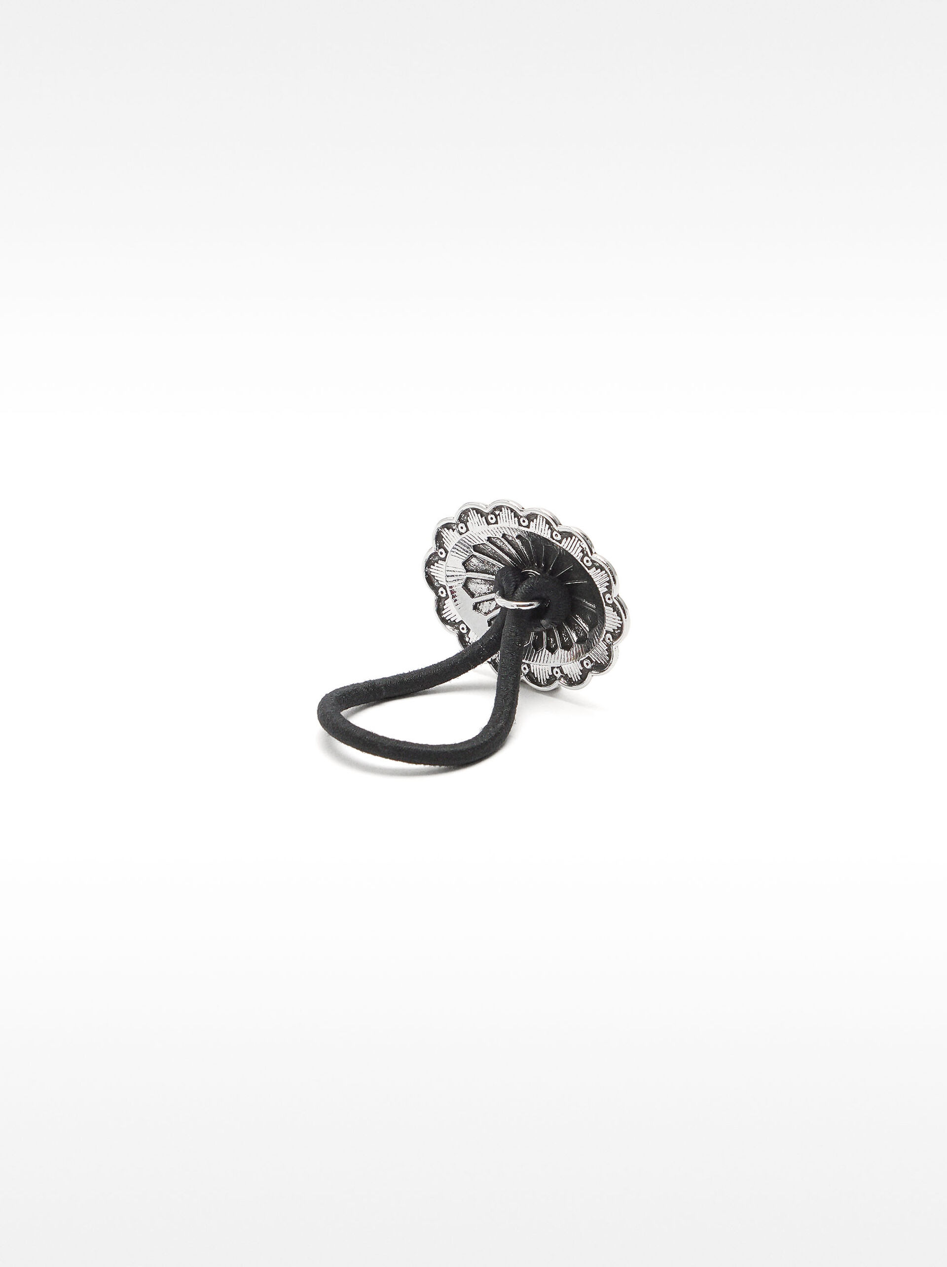 Élastique à cheveux détail métallique avec pierre image number 2.0