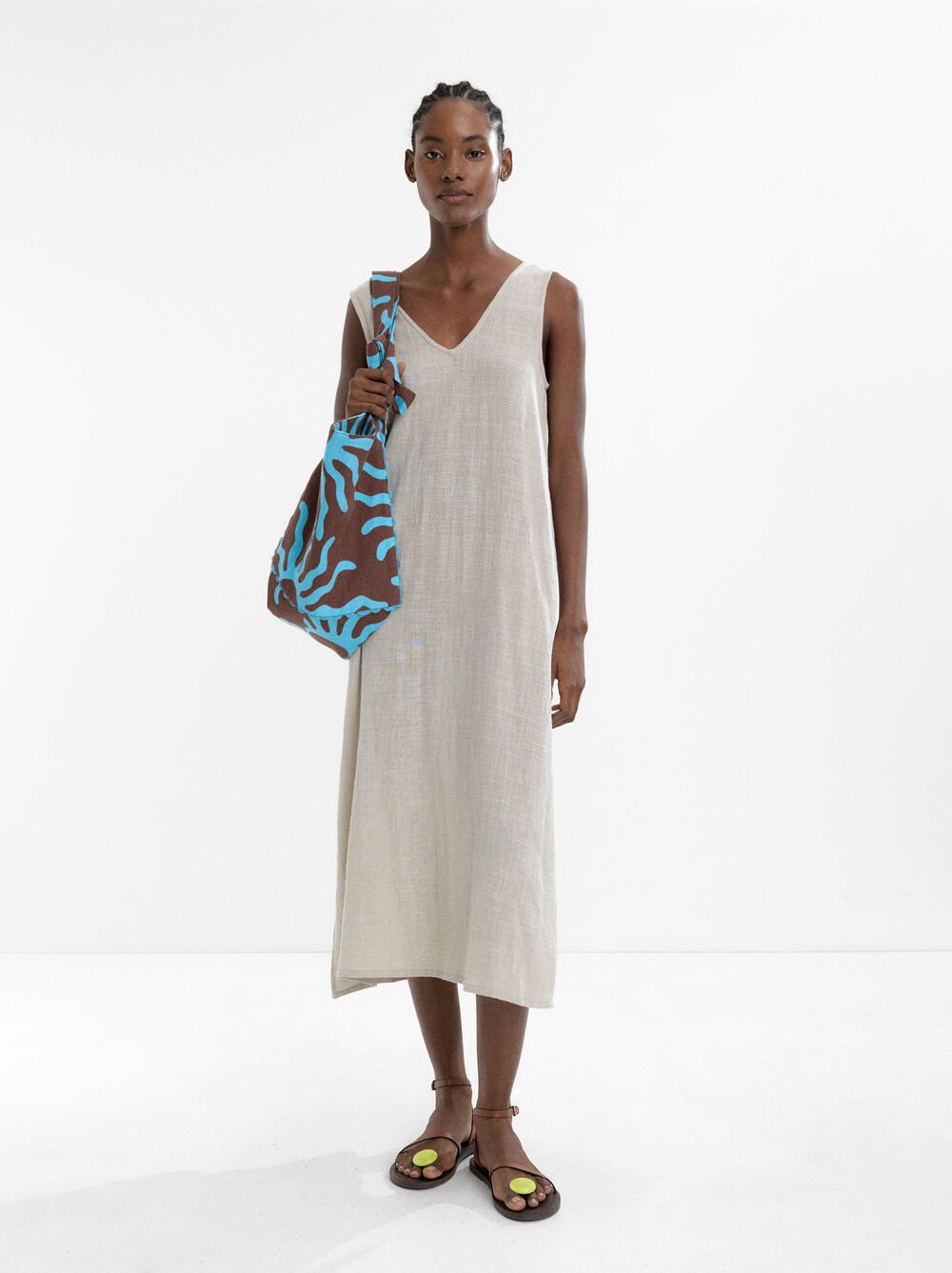 Midi dress 100% cotton