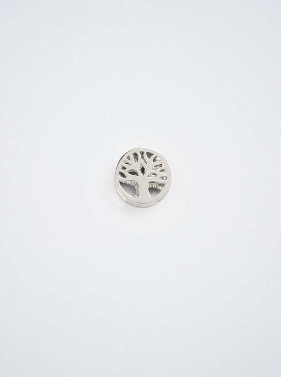 Online Exclusive - Stainless Steel Tree Of Life Charm, Silver, hi-res