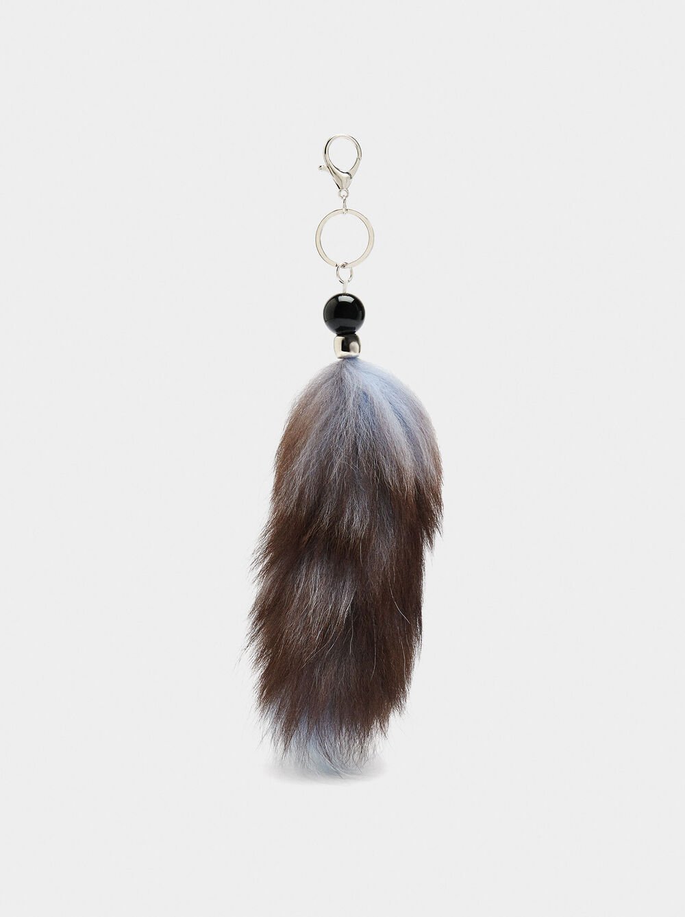 Keychain charm with fur effect