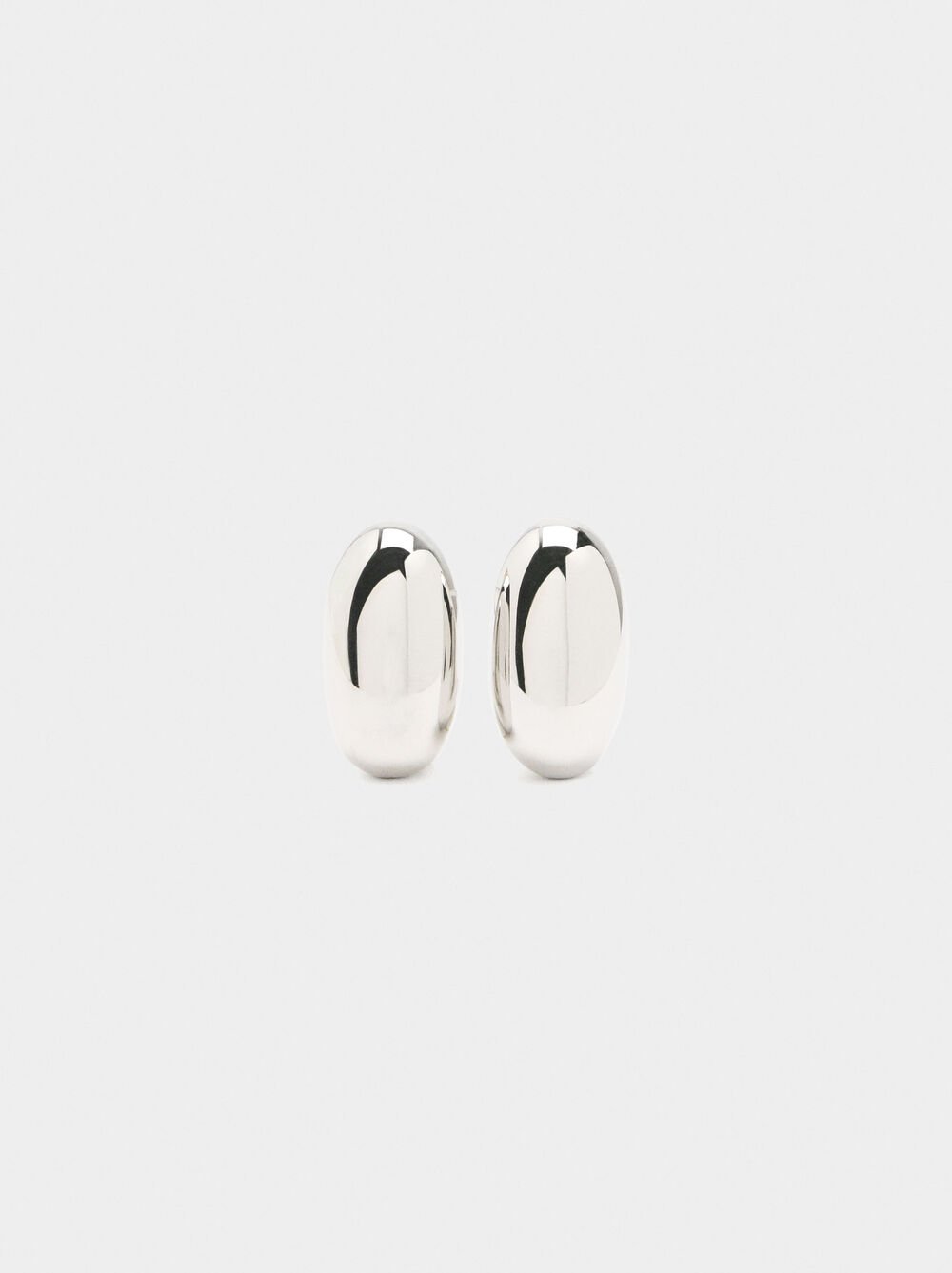 Oval earrings - stainless steel
