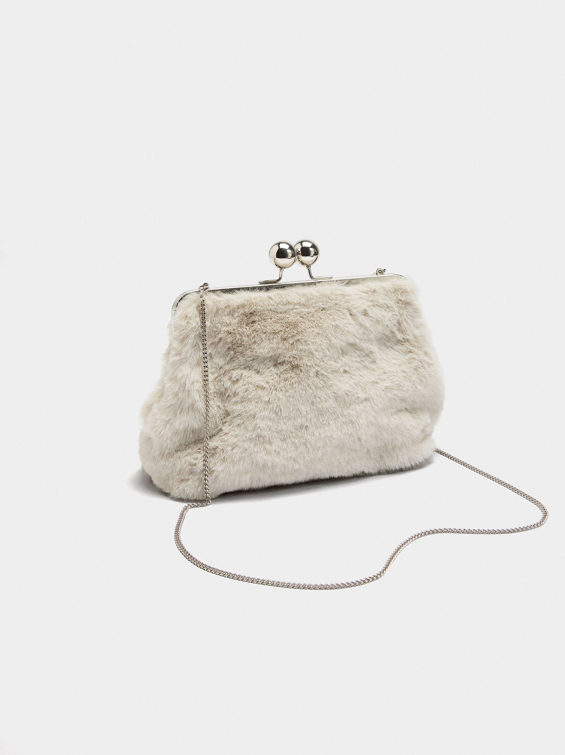 Party bag with fur effect image number 2.0