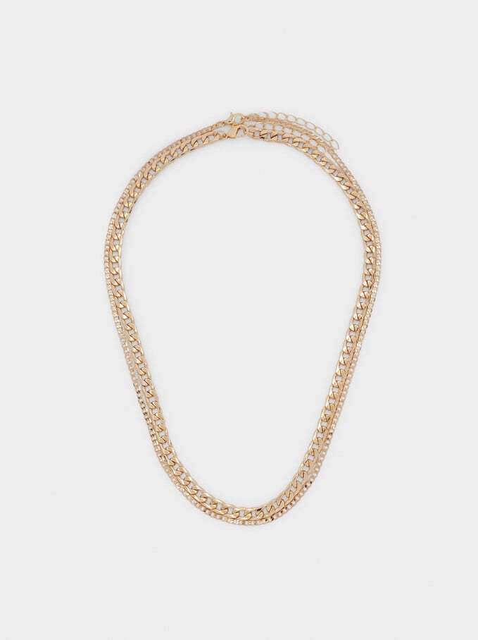 Set Of Gold-Toned Chain Necklaces, Golden, hi-res