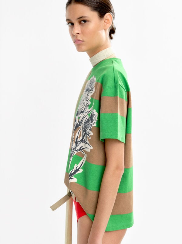 Striped cotton T-shirt