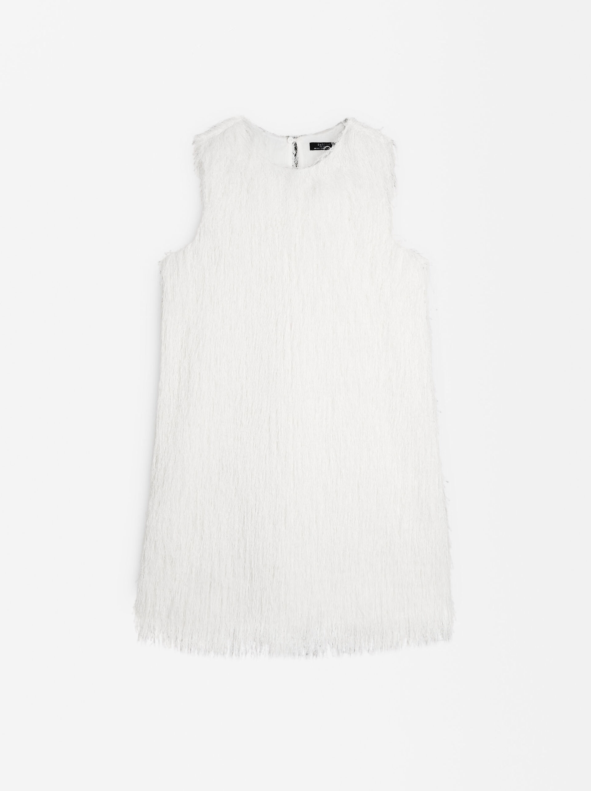 Short dress with fur effect image number 5.0