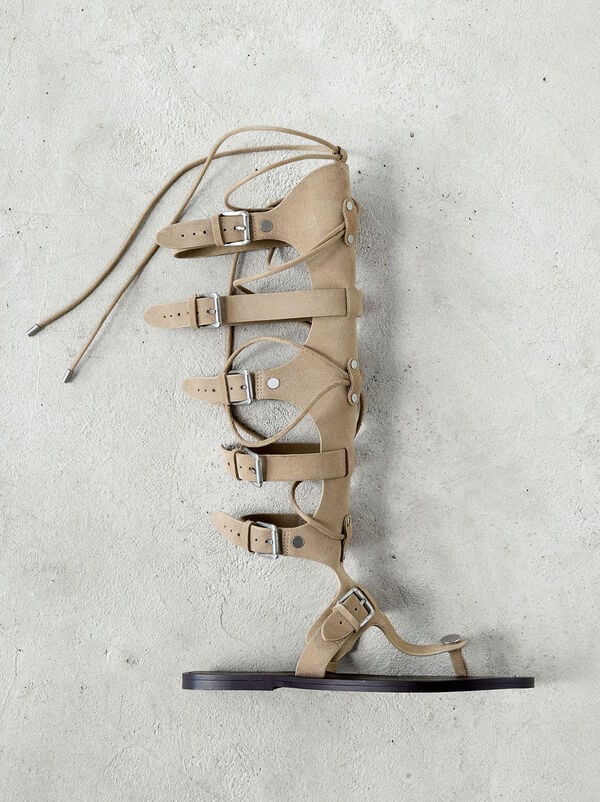 Leather gladiator sandals
