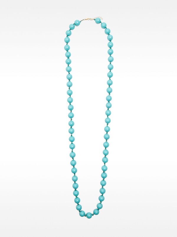Single-color bead necklace