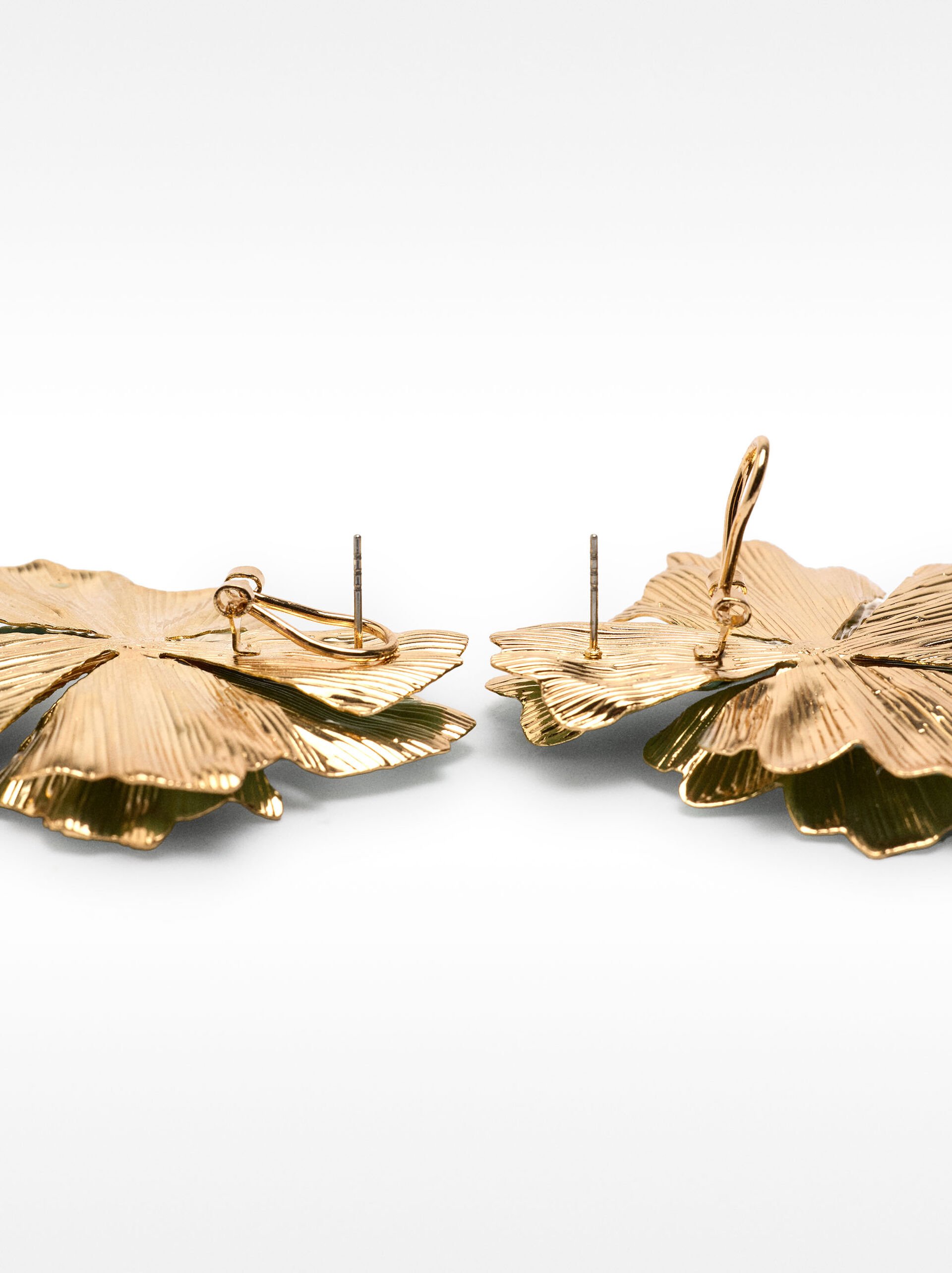 Maxi double flower earrings with enamel image number 3.0
