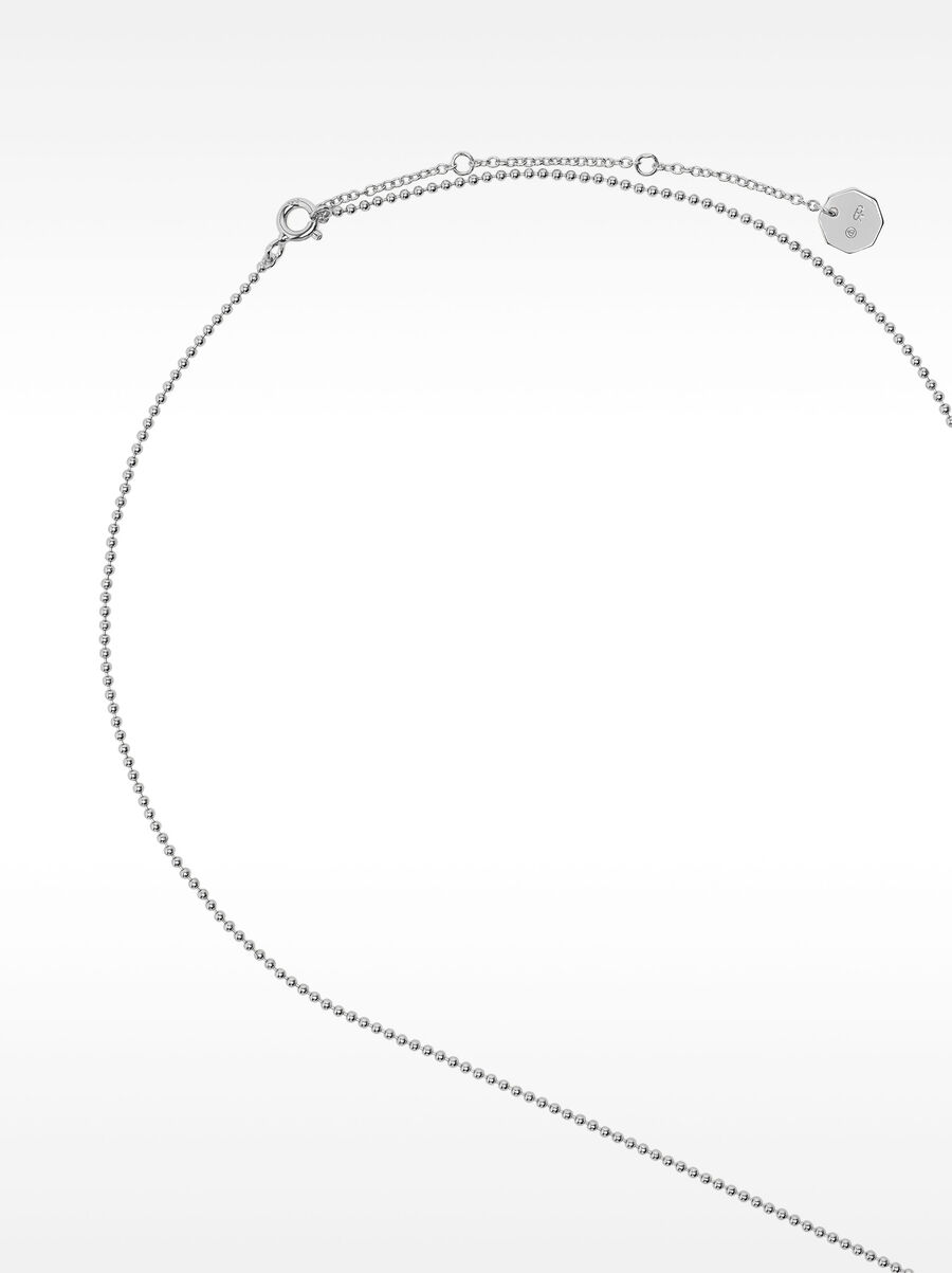 Collana corta di argento sterling 925 con pendente a cuore