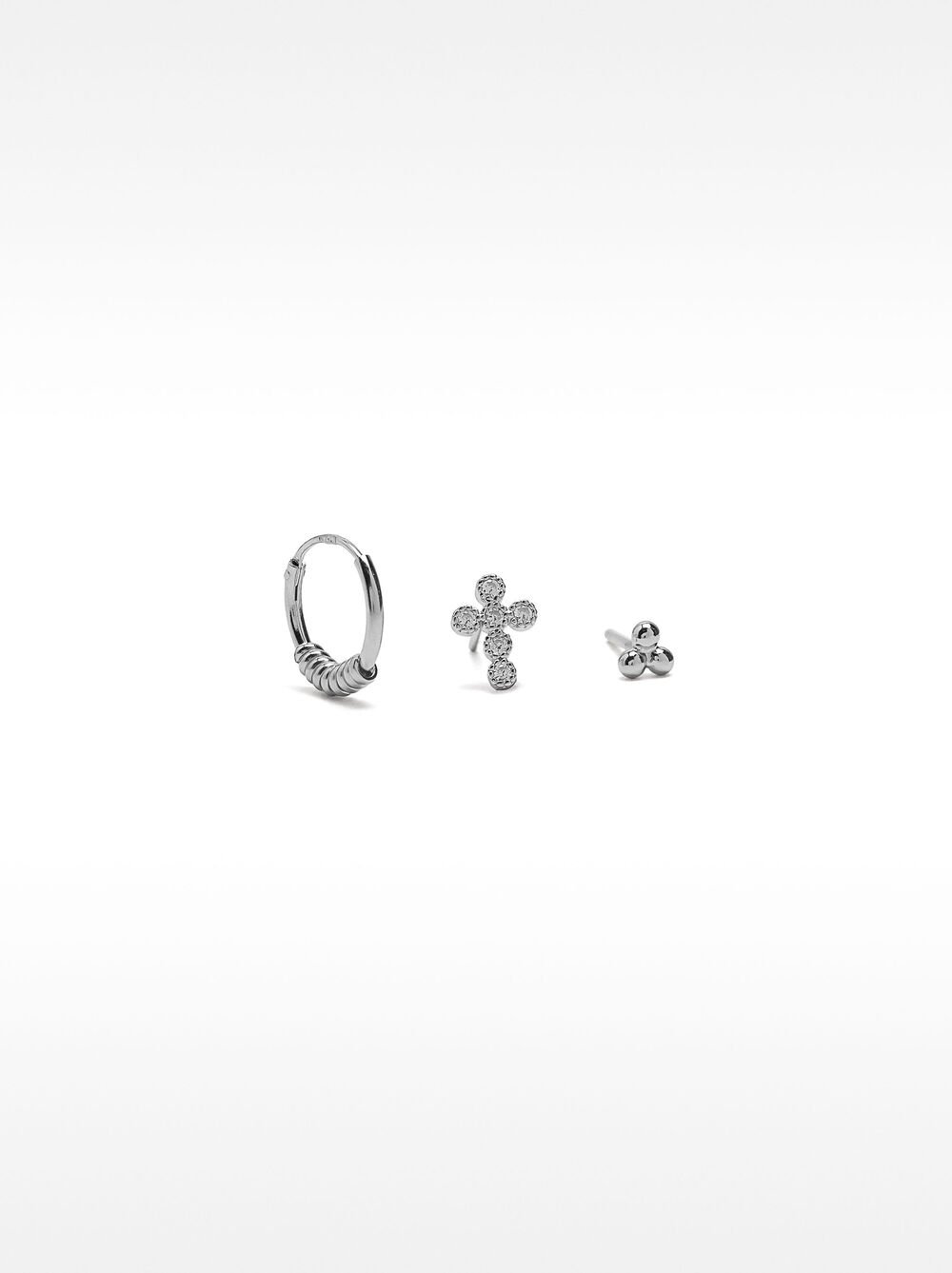Set of earrings with crystals - 925 sterling silver