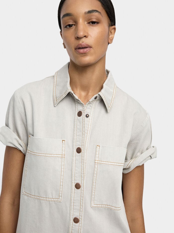 Denim dress with 100% cotton