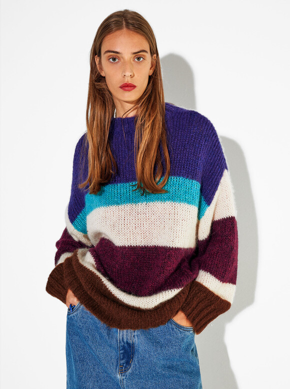 Knit Sweater With Wool, Multicolor, hi-res