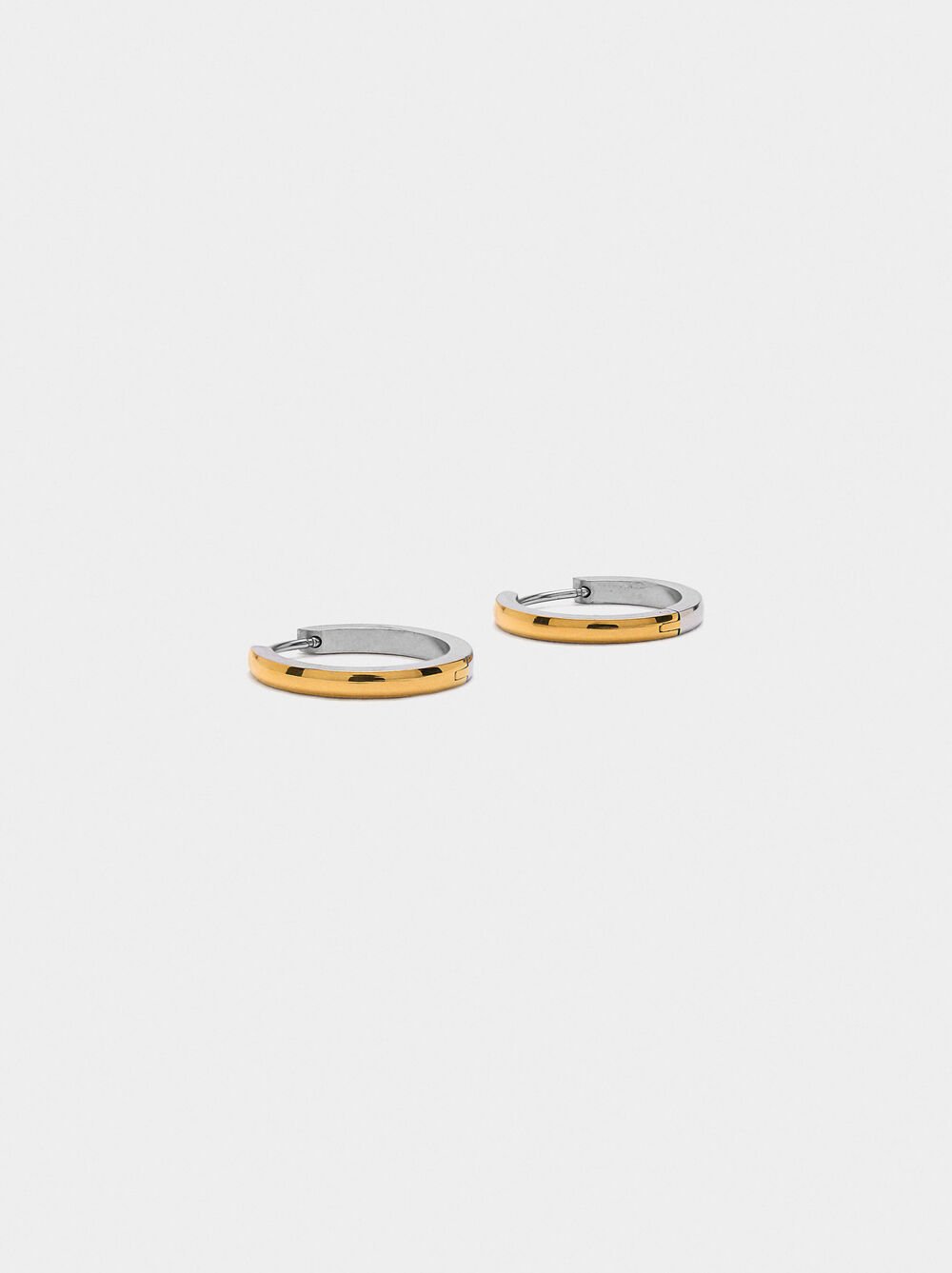 Bicolor hoop earrings – stainless steel