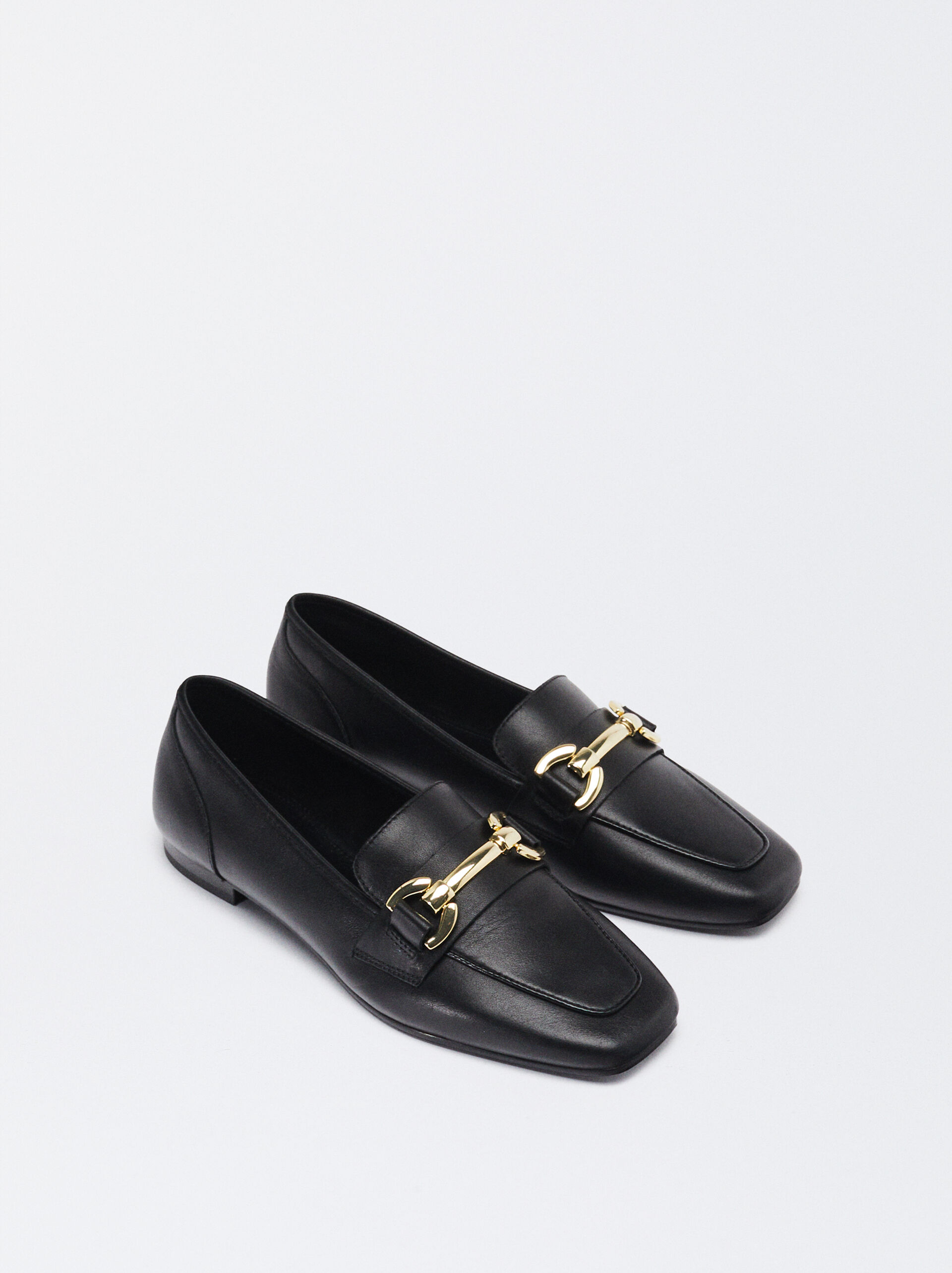 Leather Loafers With Buckle image number 1.0