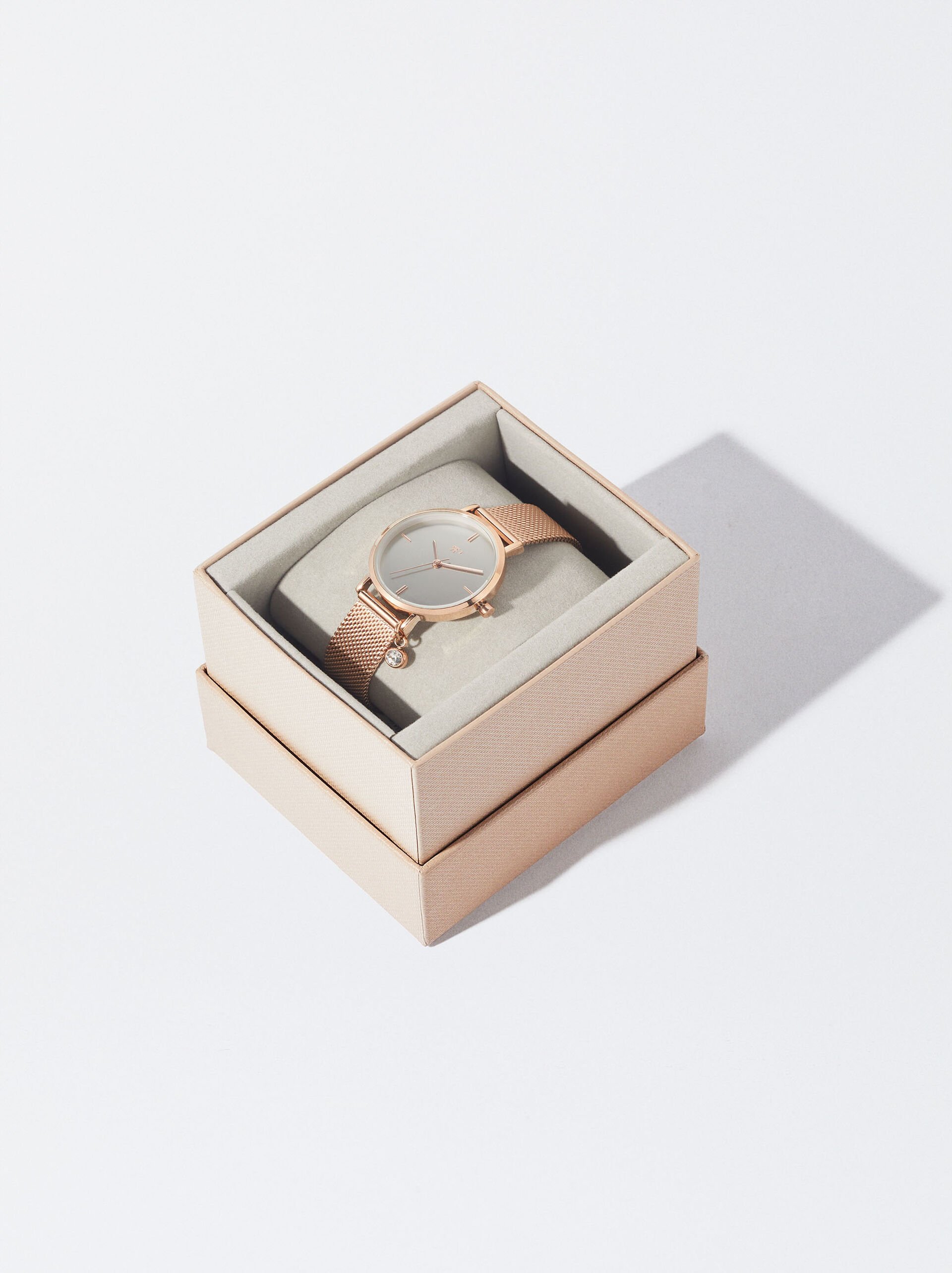 Stainless Steel Rose Gold Watch image number 3.0