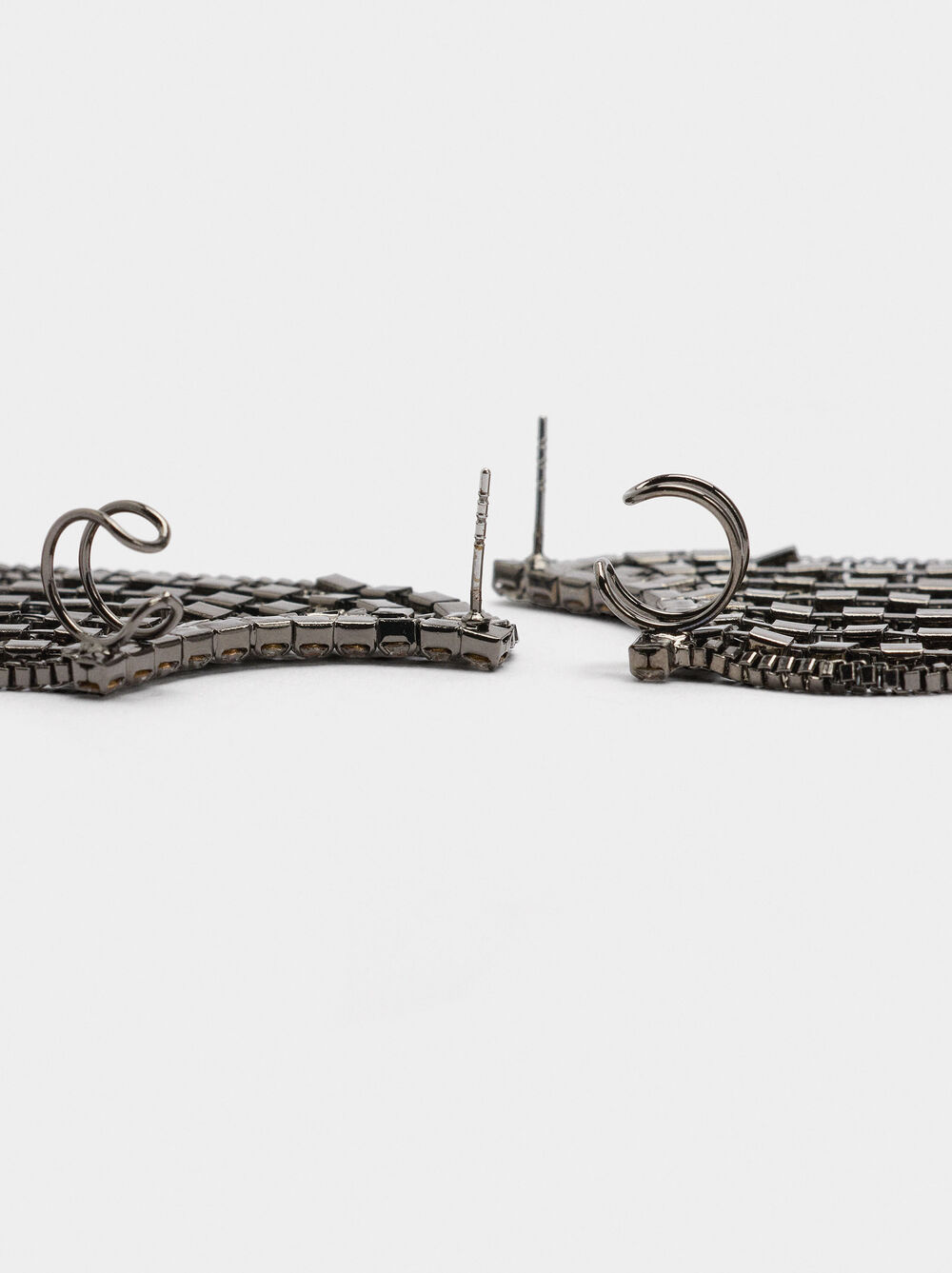 Earrings ear jacket with crystals