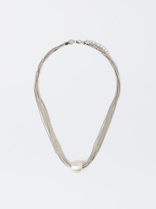 Short Silver Necklace, , hi-res