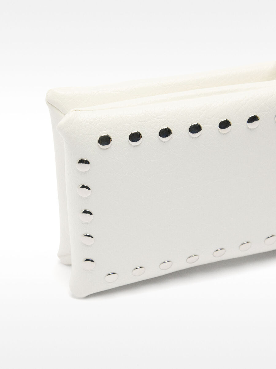Double crossbody bag with studs