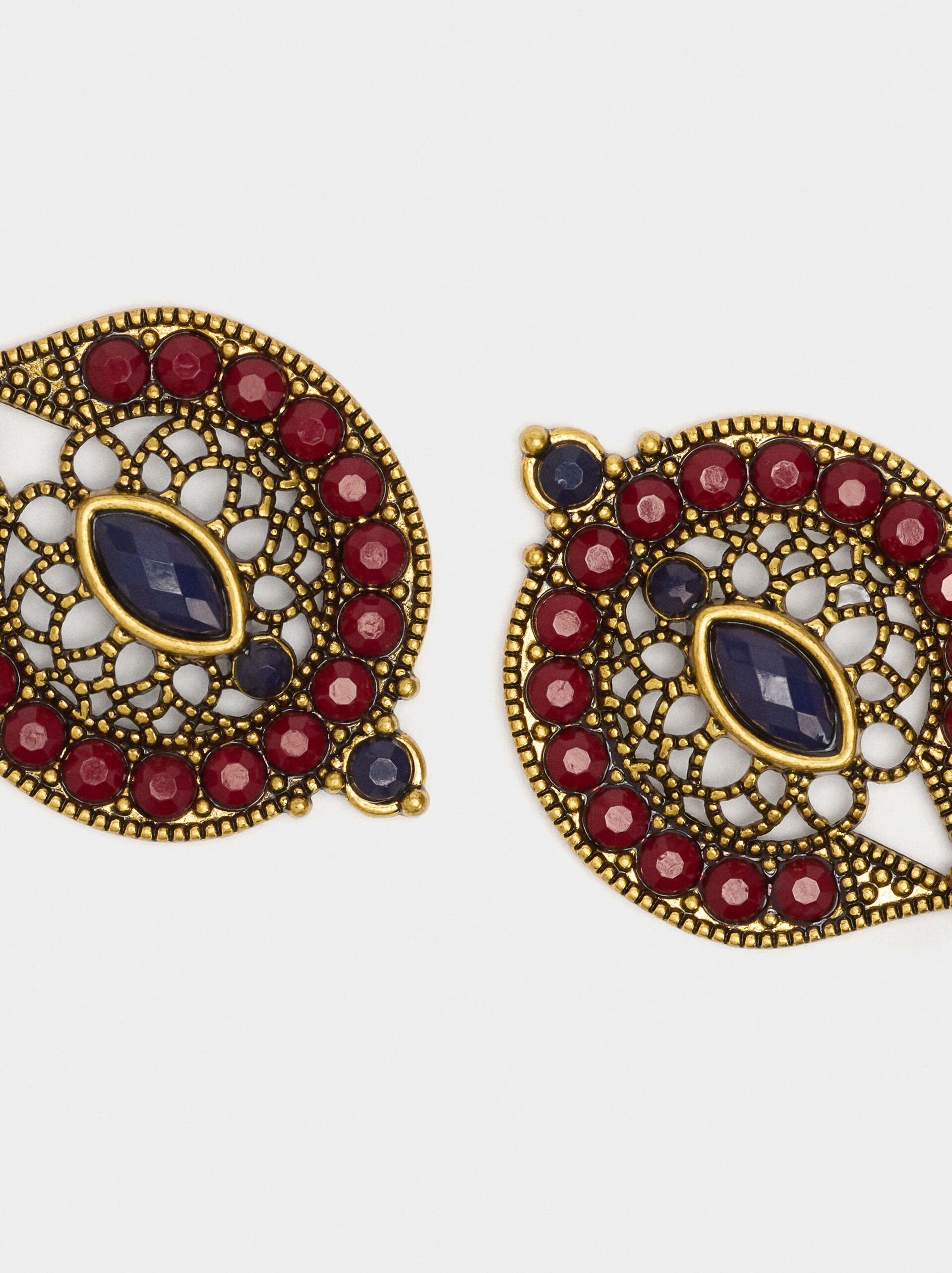 Multicolor earrings with beads image number 2.0