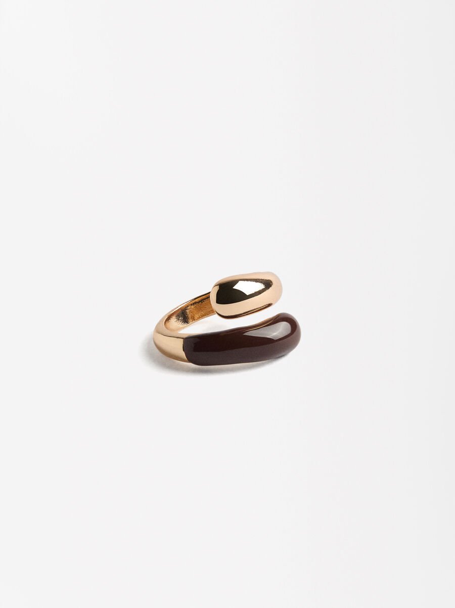 Anello incrociato con smalto