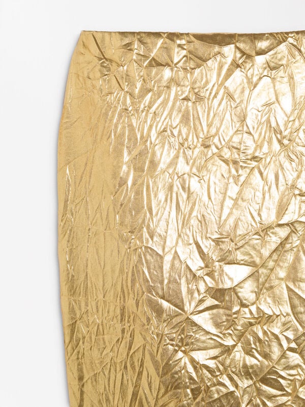 Wrinkled effect skirt