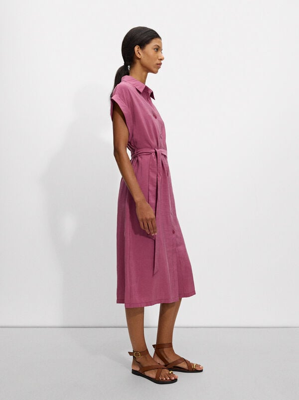 Shirt midi dress