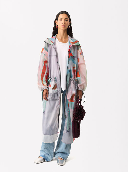 Printed Parka With Hood