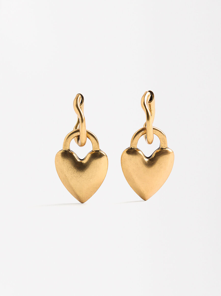 Maxi hoops with heart