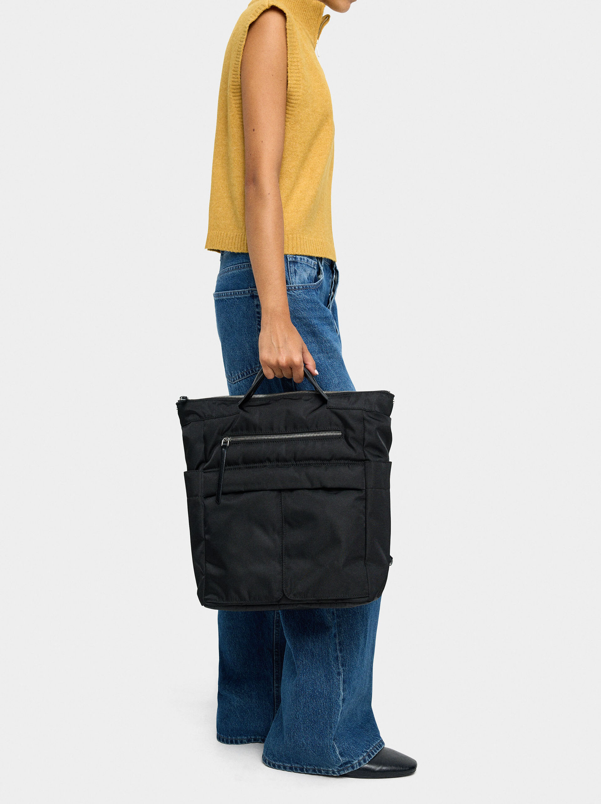 Nylon laptop backpack 13" image number 1.0