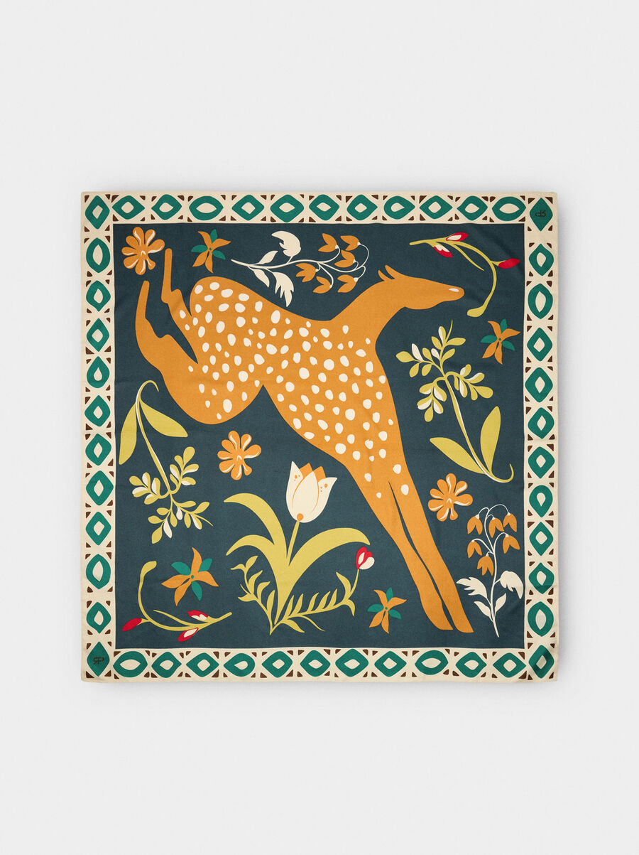 Square printed scarf