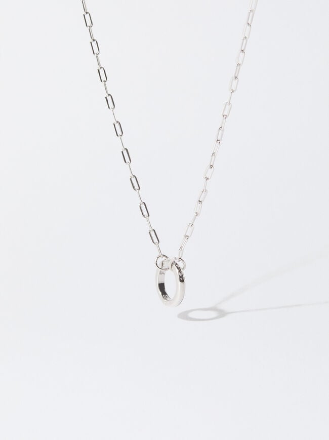 925 Silver Personalised Chain Necklace With Opening image number 0.0
