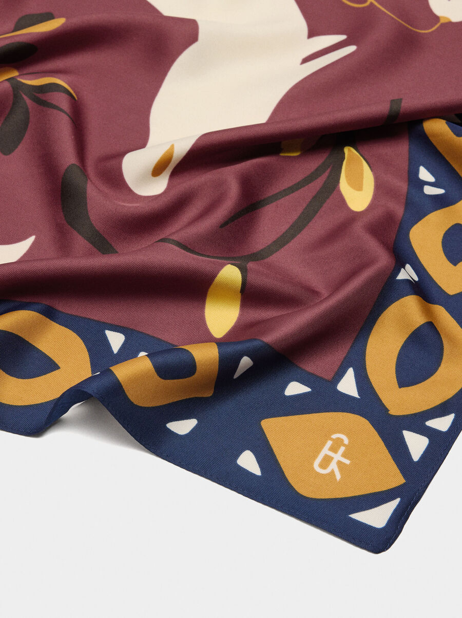 Square printed scarf