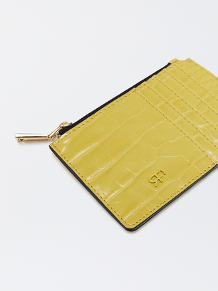 Card Holder With Leather, Lime, hi-res