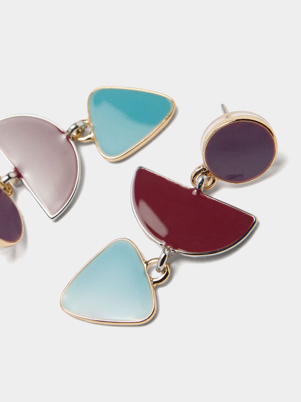 Boucles d'oreilles longues géométriques