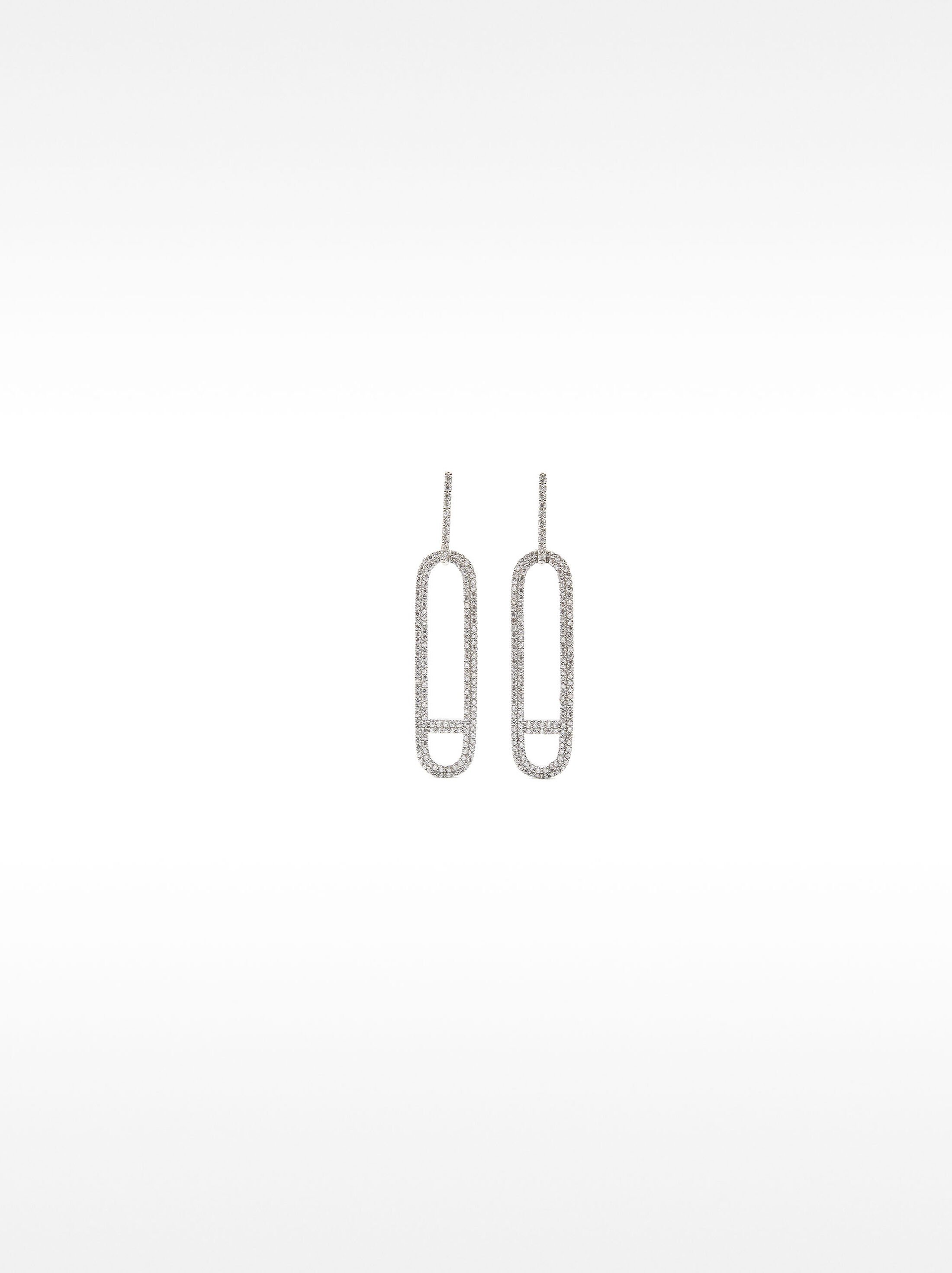 Elongated earrings with zirconia image number 0.0
