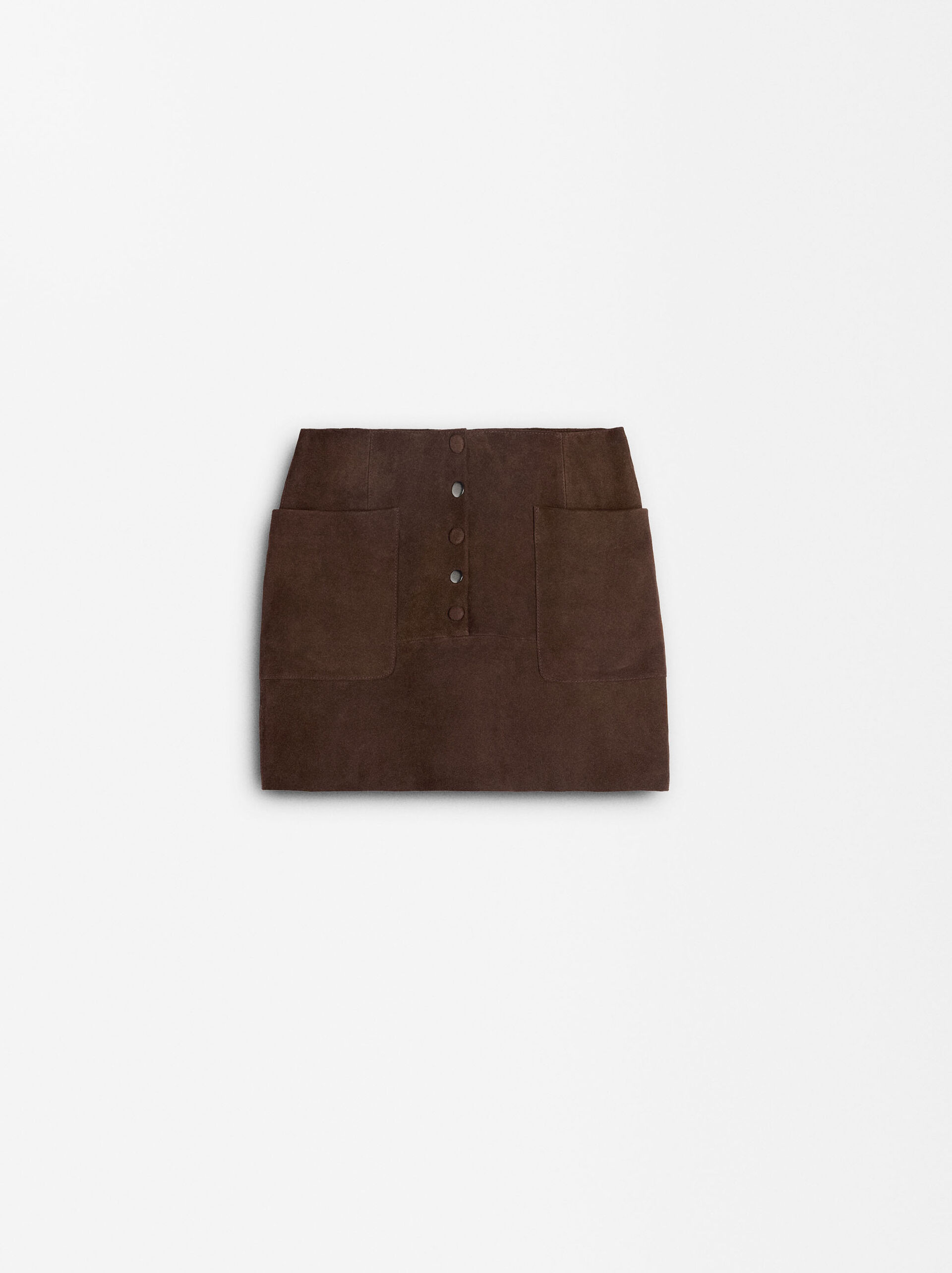 Leather Skirt with Buttons image number 0.0