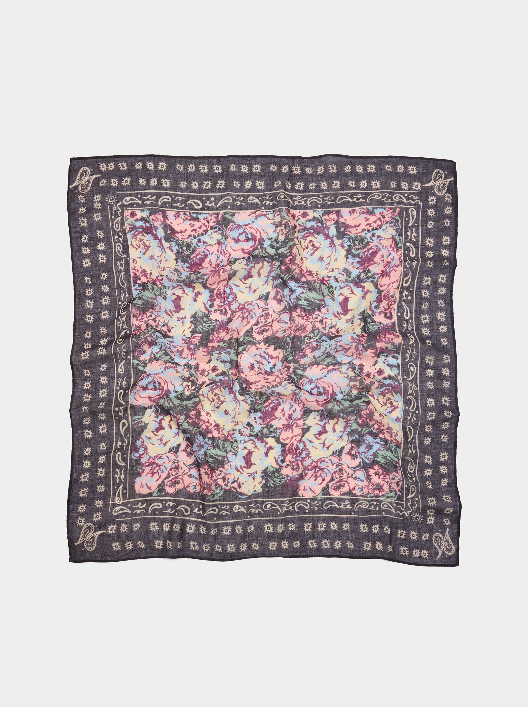 Square scarf 100% cotton image number 0.0