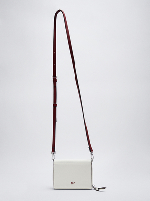 Floral Print Purse, Ecru, hi-res