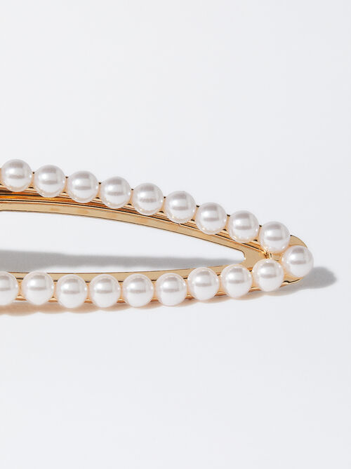 Hair Duckclip With Pearls