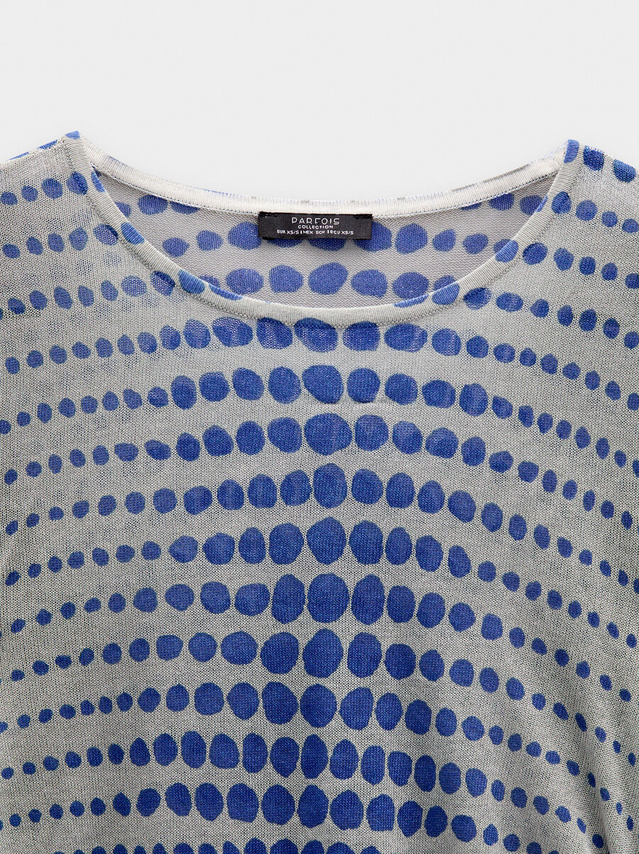 Jersey de punto semitransparente