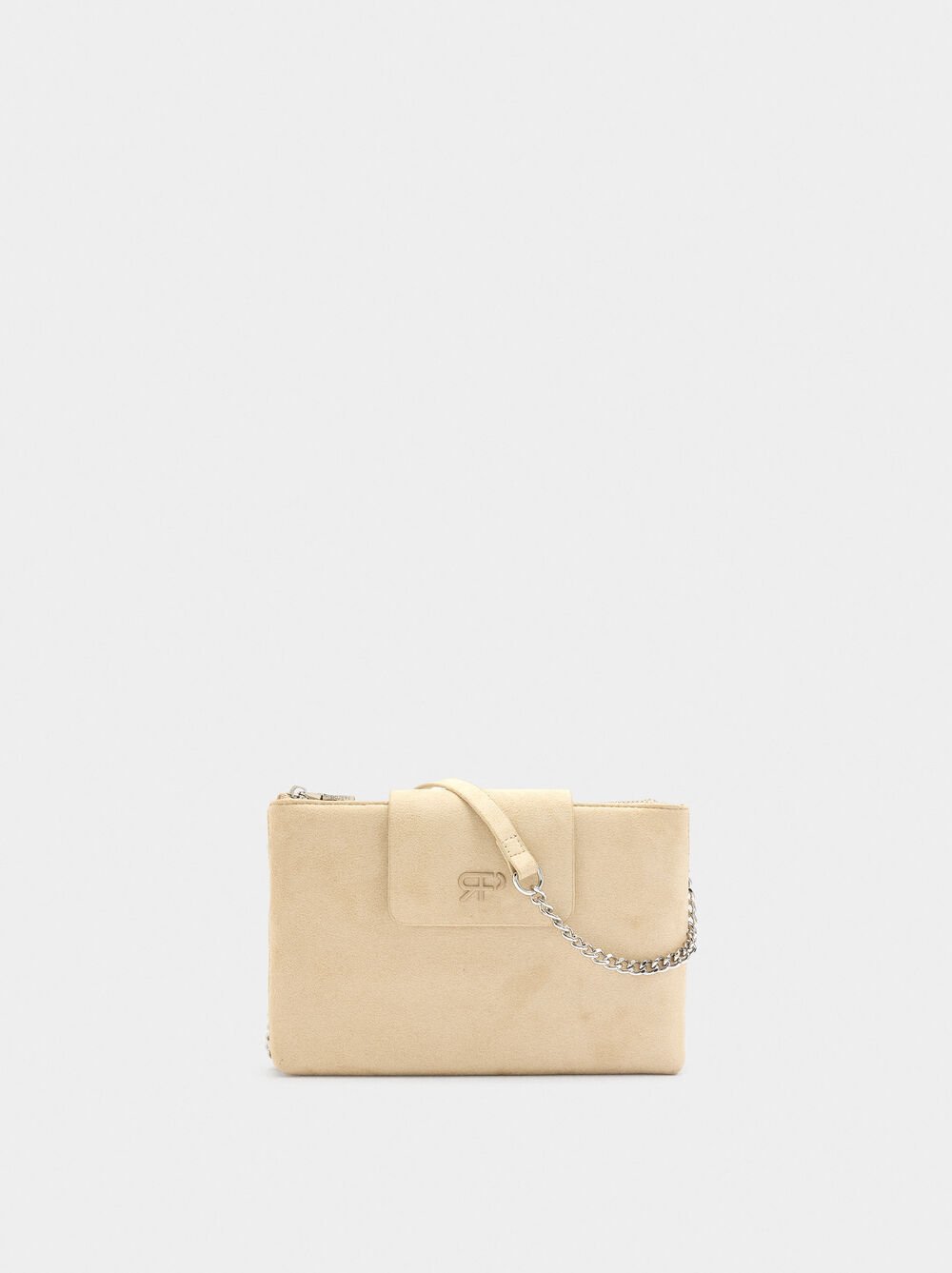 Sac bandoulière double en effet cuir