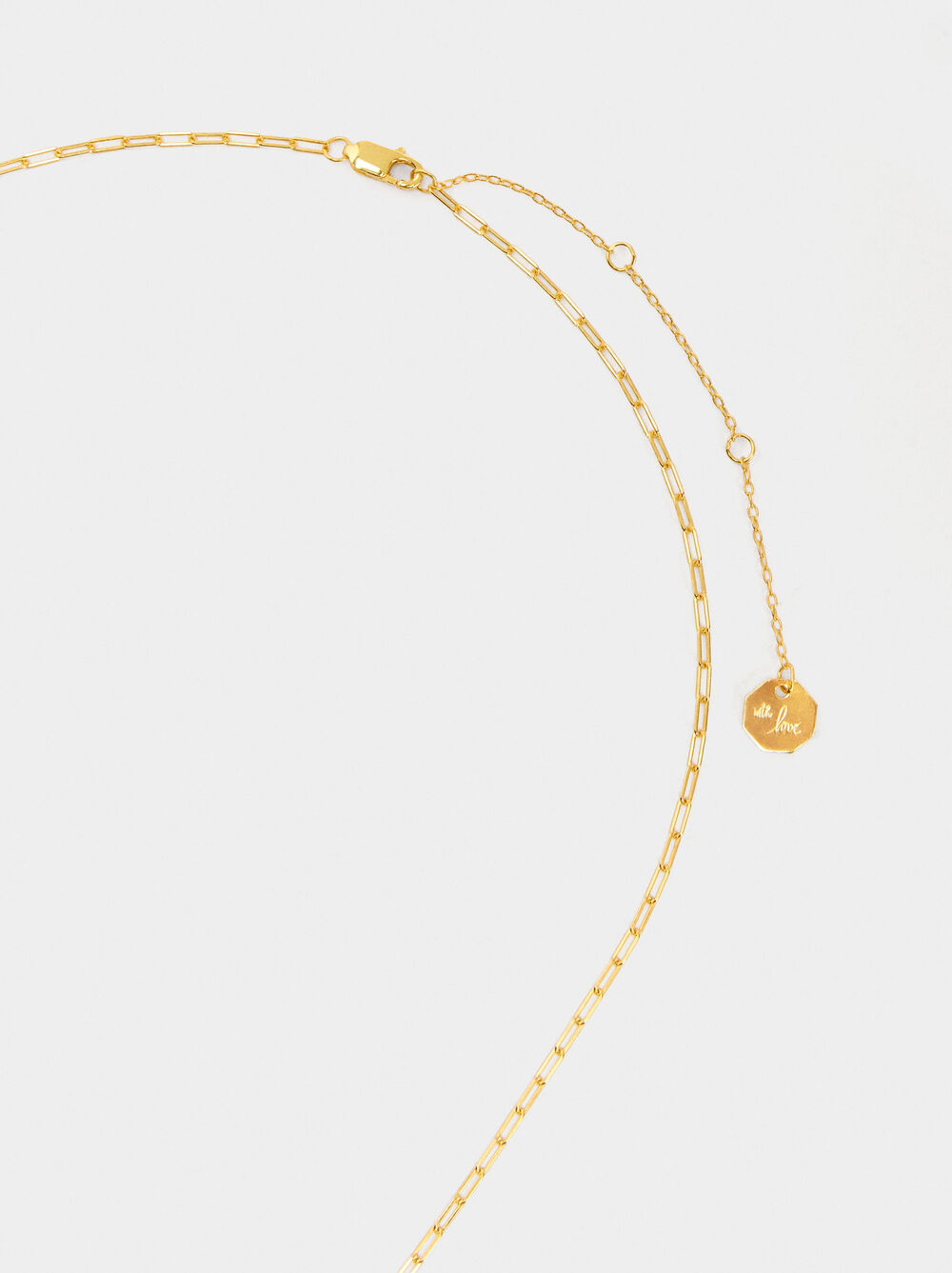 Moon necklace with zirconia - 925 sterling silver