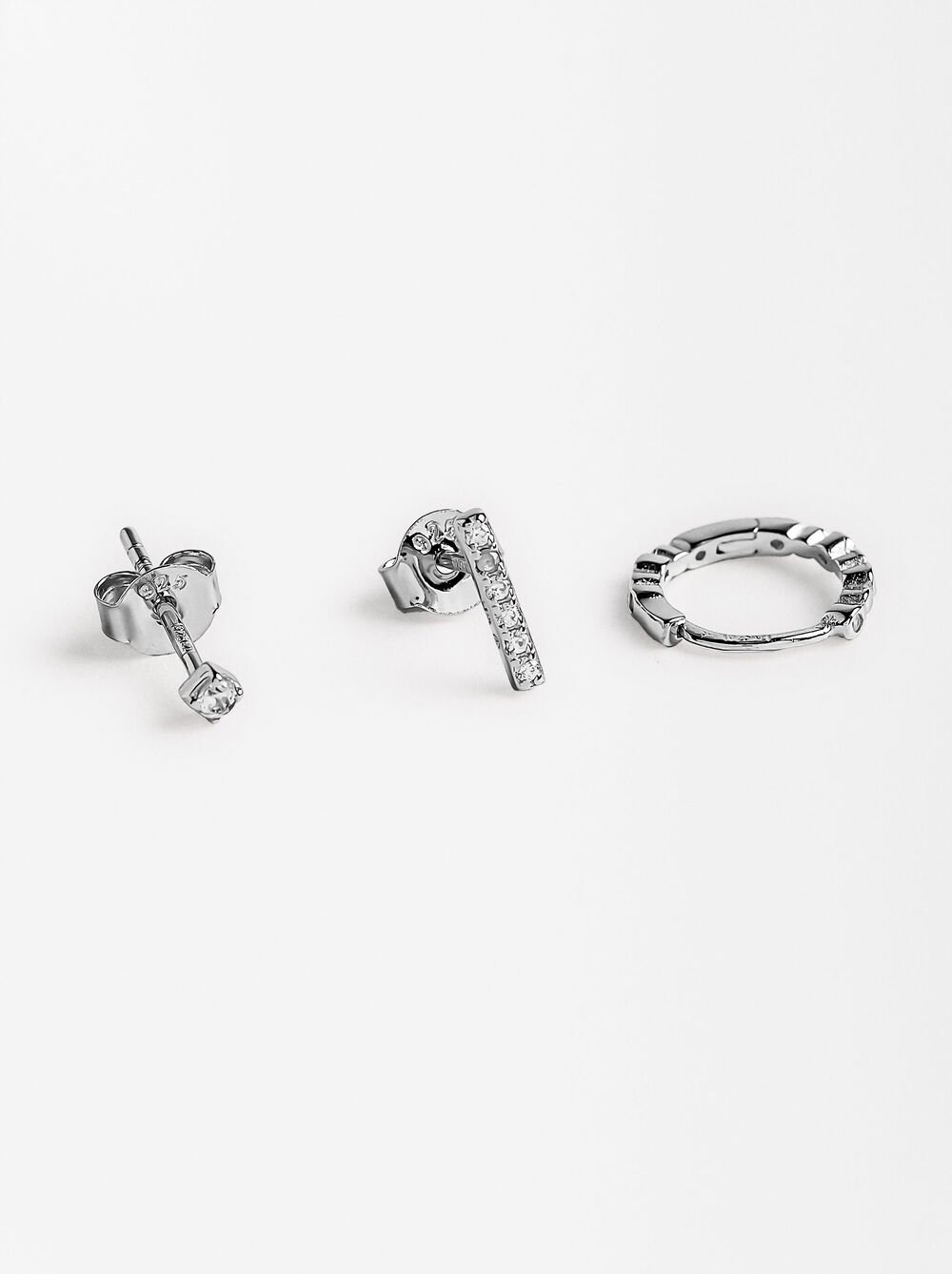 Set of earrings with zirconias - 925 sterling silver