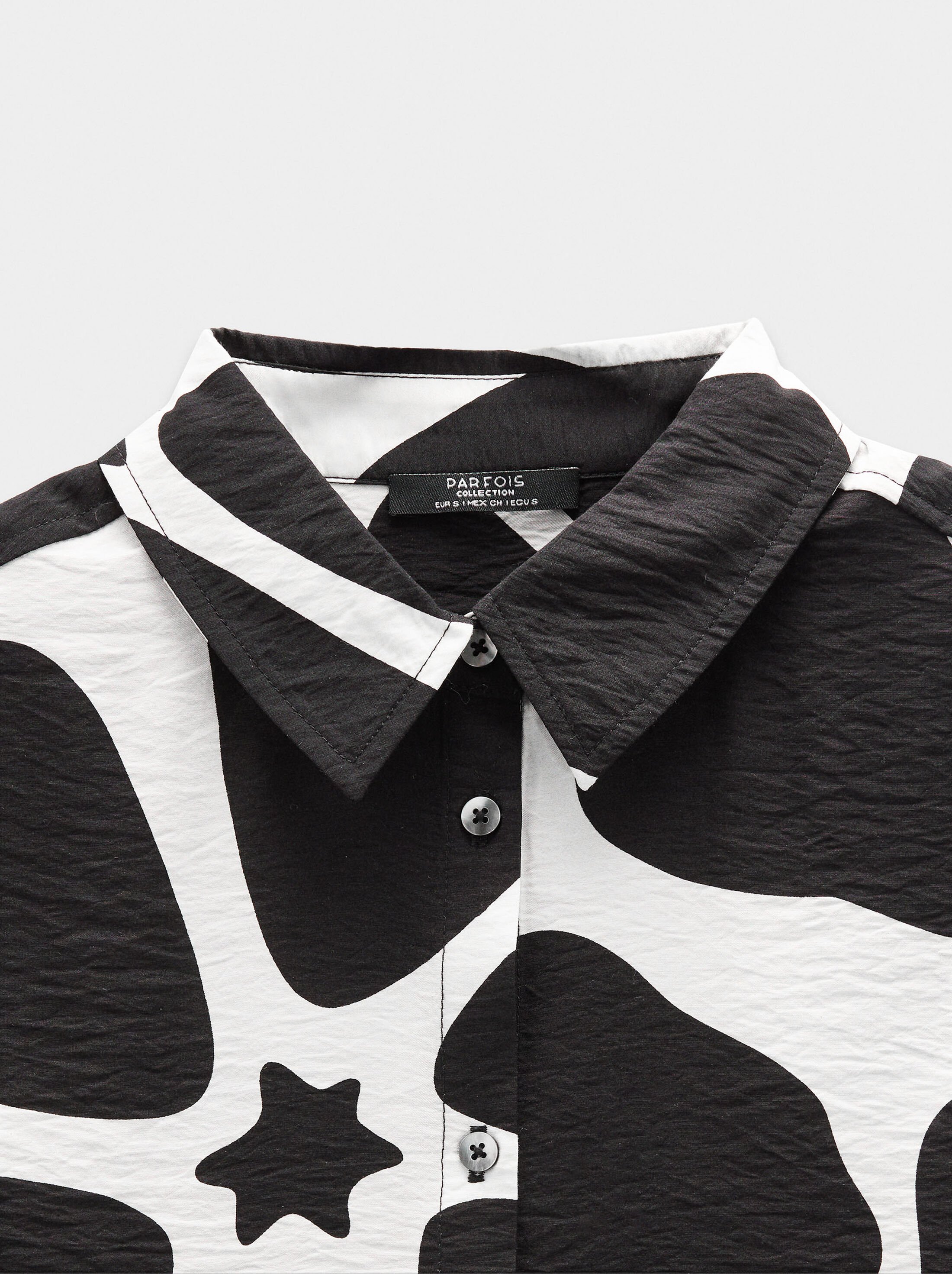 Printed shirt with crinkled effect image number 5.0