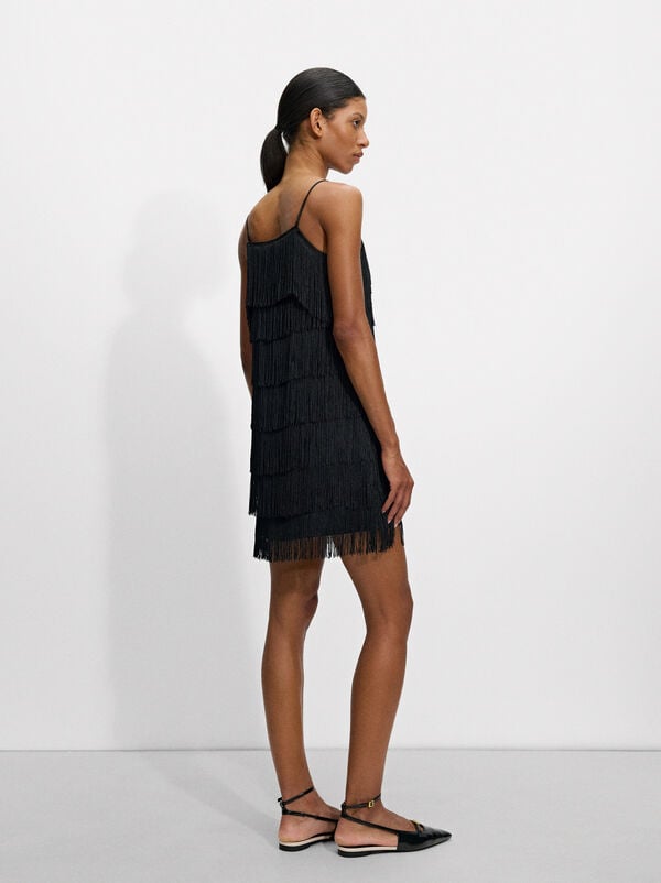 Robe courte avec franges