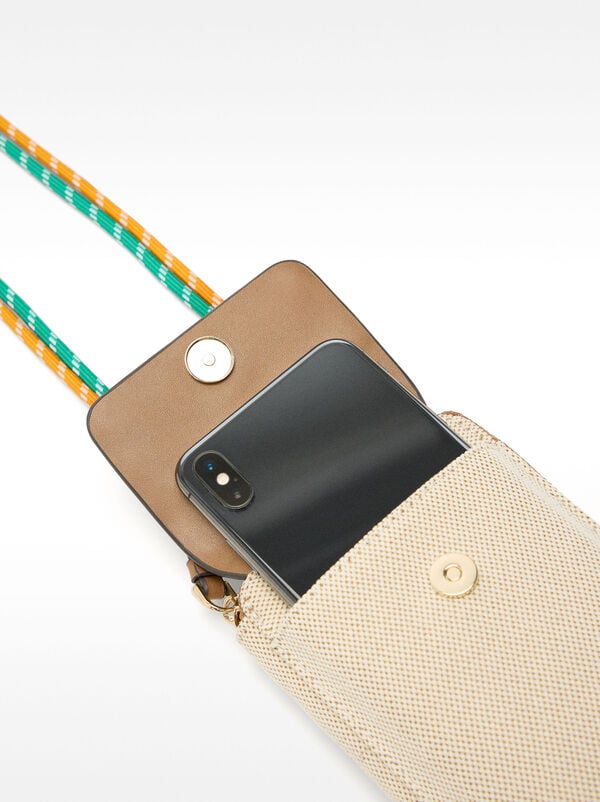 Phone bag with flap closure
