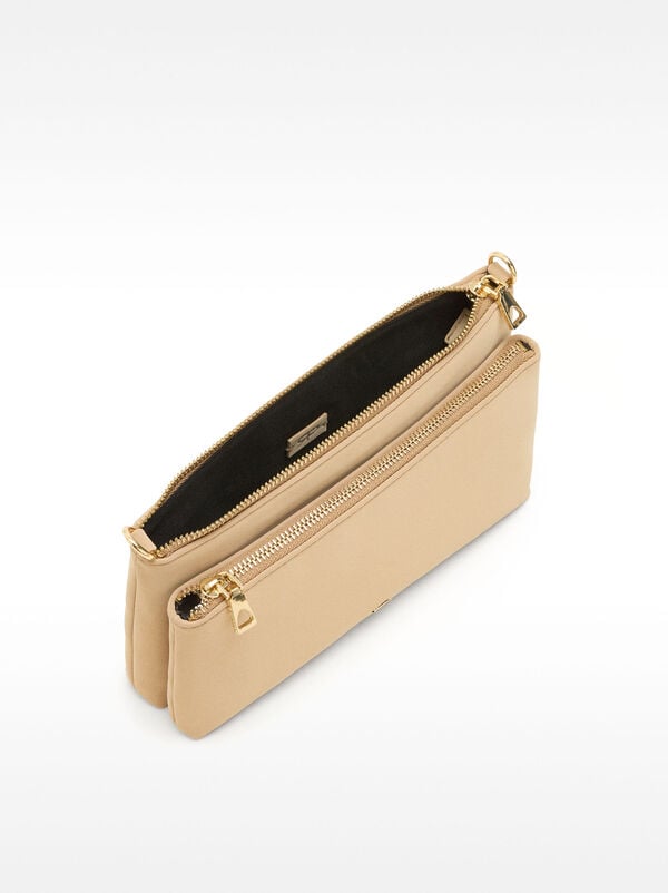 Crossbody bag with soft texture