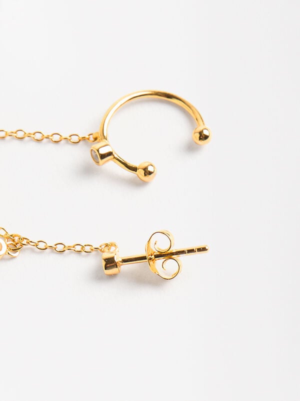 Studs with zirconia - STERLING SILVER 925