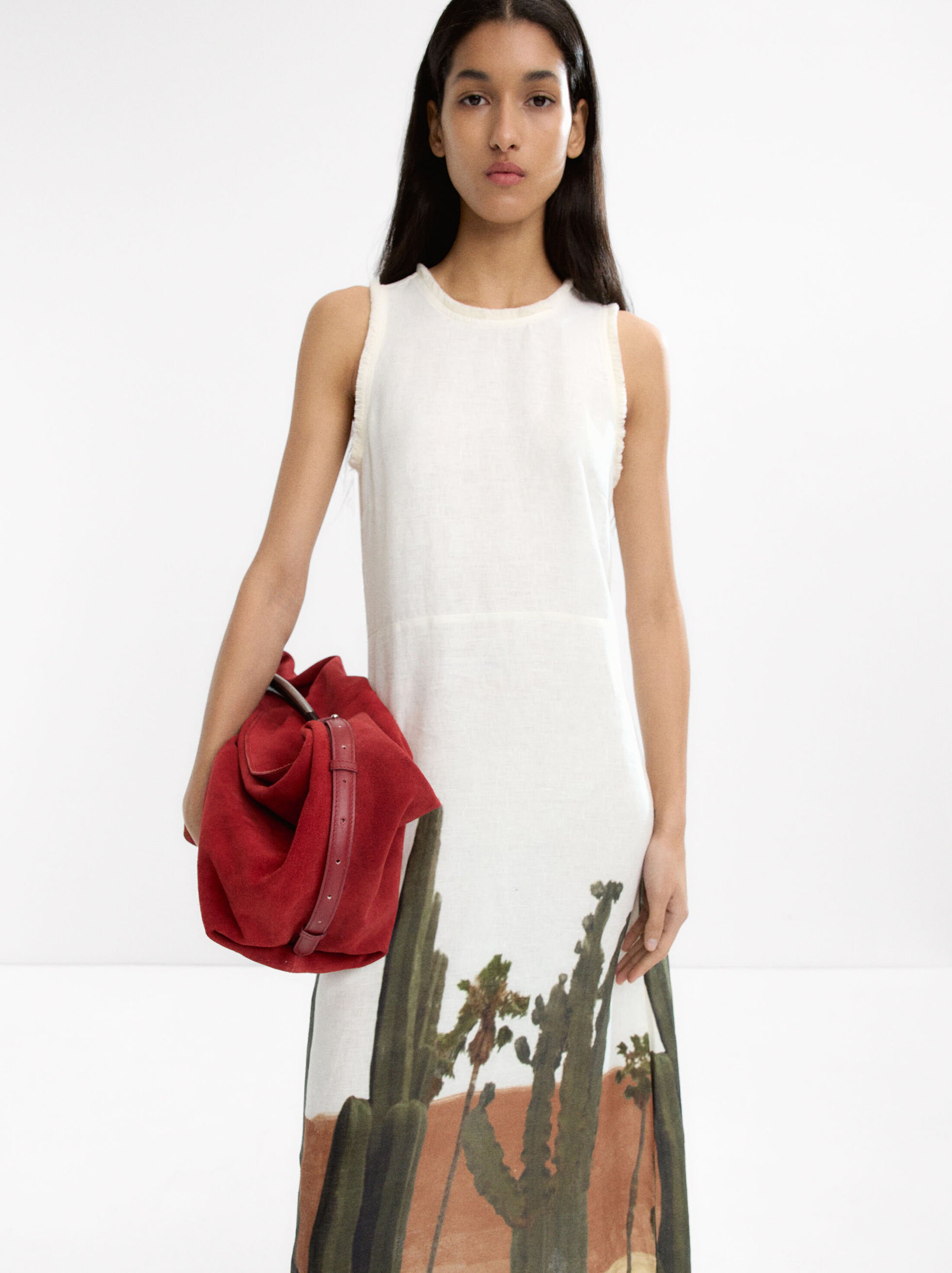 Vestit 100 % lli amb estampat image number 1.0